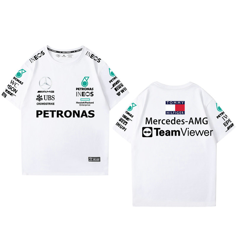 T-Shirt Mercedes AMG Petronas Motorsport TeamViewer Homme Manche Courte